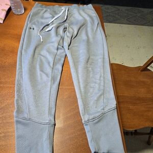 Under Armour Light Gray Sweatpants Size Small
